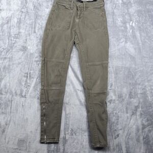 BANANA REPUBLIC Women's 26 Skinny Leg Mid Rise Stretch Denim Jeans zipper leg